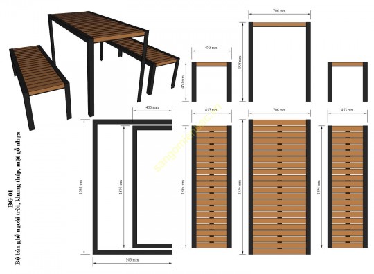 BÀN GHẾ NGOÀI TRỜI BG01