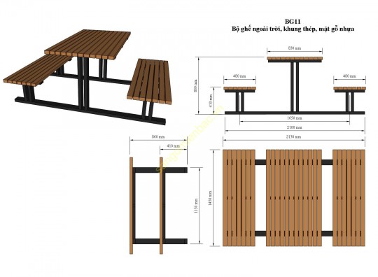 BÀN GHẾ NGOÀI TRỜI BG11