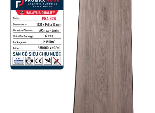 Sàn Gỗ Promax Aqua PRA 826 – 12mm